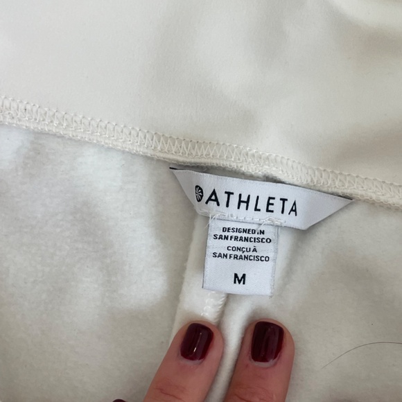 Athleta Straight-Leg Sweatpants (Off-white, Medium) - Picture 7 of 10